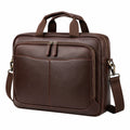 Elegante Braune Laptoptasche mit Verstellbarem Schultergurt
