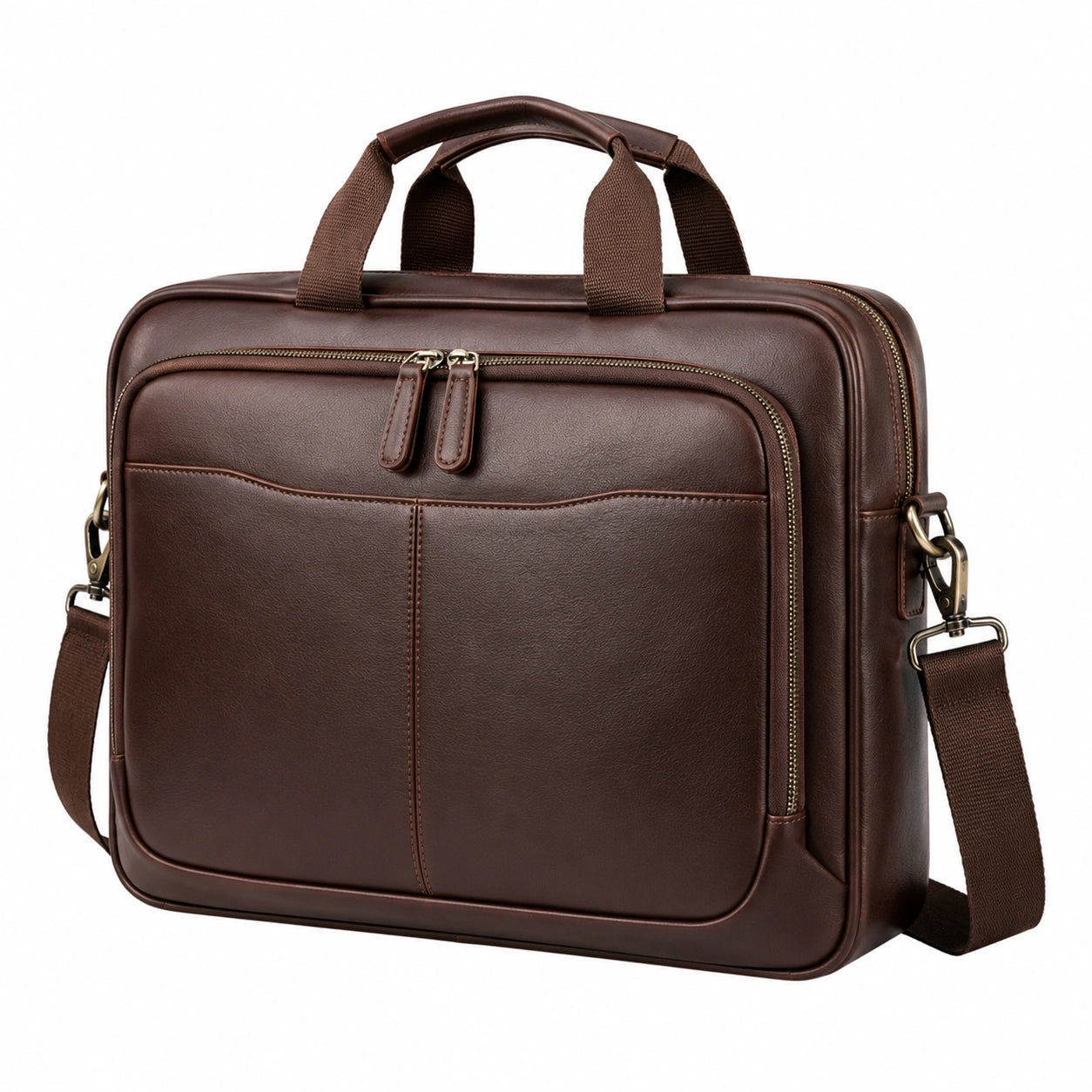Elegante Braune Laptoptasche mit Verstellbarem Schultergurt