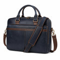 Laptoptasche 15 Zoll Blau Braun Schultertasche