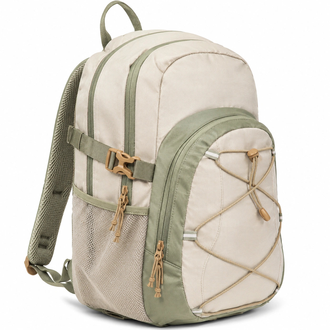 Ergonomischer Freizeit Outdoor Rucksack Beige/Grün