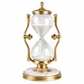 Dekorative 60-Minuten-Sanduhr mit goldener Fassung und Marmor-Sockel