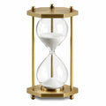 Elegante Sanduhr aus Glas mit goldenem Metallrahmen
