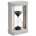Moderne Sanduhr mit Betonrahmen in Grau und Schwarz