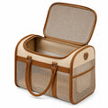 Haustier-Transporttasche Beige/Braun mit Belüftung und faltbar